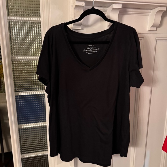 Torrid Girlfriend Signature Jersey Black V-Neck T-Shirt Plus Size 3X - Picture 6 of 6